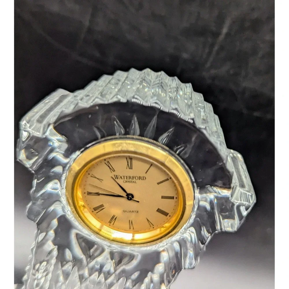 Vintage Waterford Crystal Grandfather Clock Desk Clock Ireland Vintage Untested